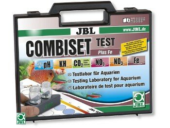 CombiSet mallette de tests pour JBL pour pH, Fer, KH, NO2, NO3 et CO2